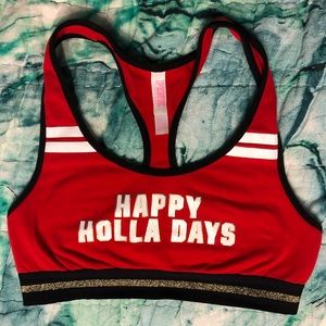 PINK Holiday sports bra